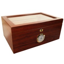 Espositore Humidor Presidente Dos Humidor superiore in vetro palissandro per 100 sigari