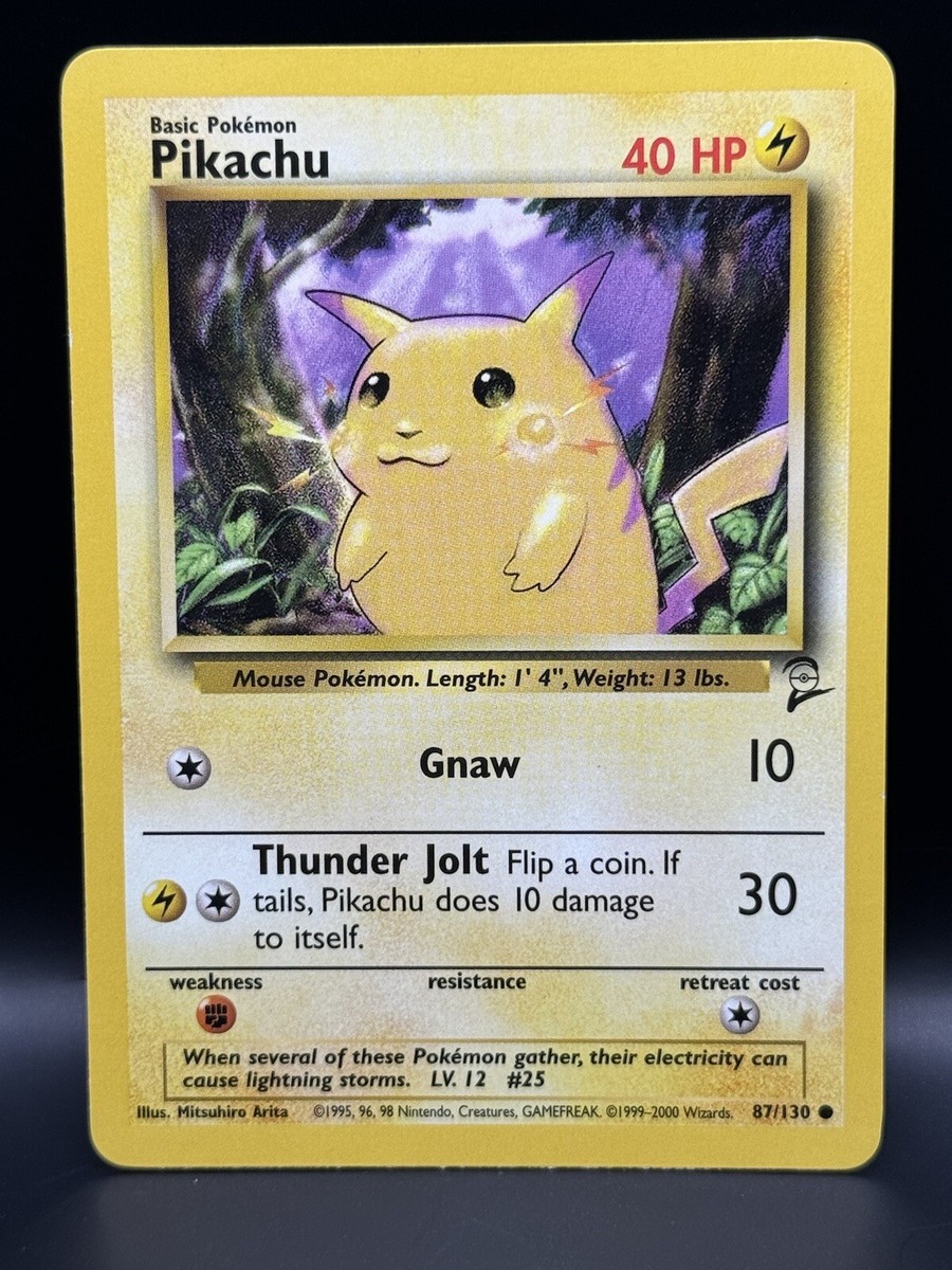 Pikachu yellowcheekピカチュウ 英語版 base set 2 2000 Pokemon Base Set 2 Yellow Cheek Pikachu | eBay