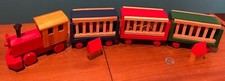 Vintage 18-Piece Wooden Train Set 24" - 1992 International Silver Company