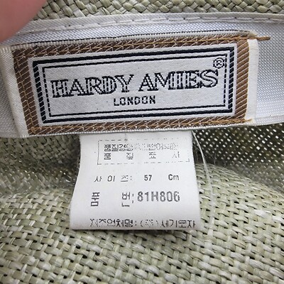 Hardy Amies London Womens Beige Lace Trim Straw Hat Summer Casual Size 57 Cm Hardy Amies London Womens Beige Lace Trim Straw Hat Summer  main image 2
