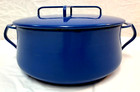 Vintage DANSK DESIGN ~ Blue 3 Qt. Enamel Metal Dutch Oven Stockpot with Lid