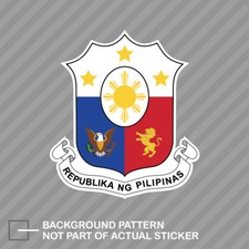 Filipino Coat Of Arms Sticker Decal Vinyl Philippines Flag Phl Ph