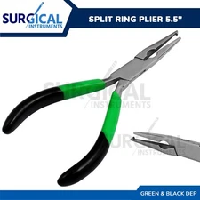 Split Ring Plier 5.5" With Green & Black Dep Handle Stainless Steel German Grade