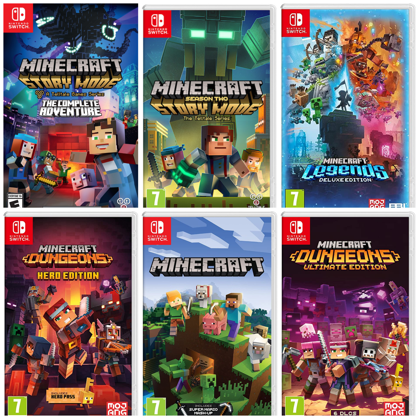 Giochi Minecraft per Nintendo Switch - Scegli il tuo gioco - Collezione  completa