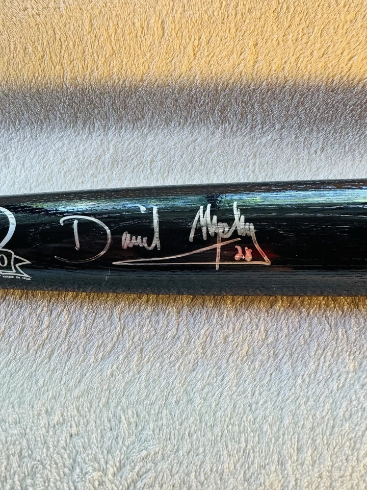 Bate de béisbol autografiado por Daniel Murphy 2015 de los Mets de Nueva York NLCS MVP All-Star certificado de autenticidad Foto 2 de 3