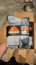 Fruit of the Loom Men's Grey Crew Socks (6 pairs per pack) - Size 6-12