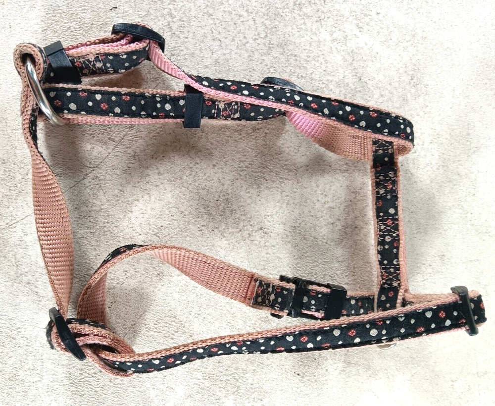 Dog Harness Pink and Black for Small Dogs Jack Russell Terrier
