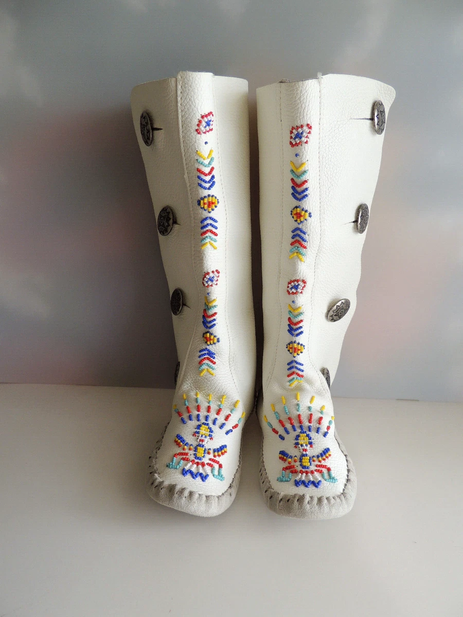 Women's beaded cheap moccasin boots