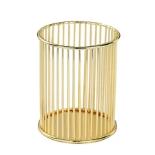 Gold Metal Pen Holder for Desk, Makeup Brushes Cup, Pencil Holders, Office&Ho...
