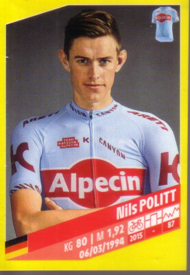 STICKER PANINI TOUR DE FRANCE 2019 NILS POLITT KATUSHA ALPECIN # 200