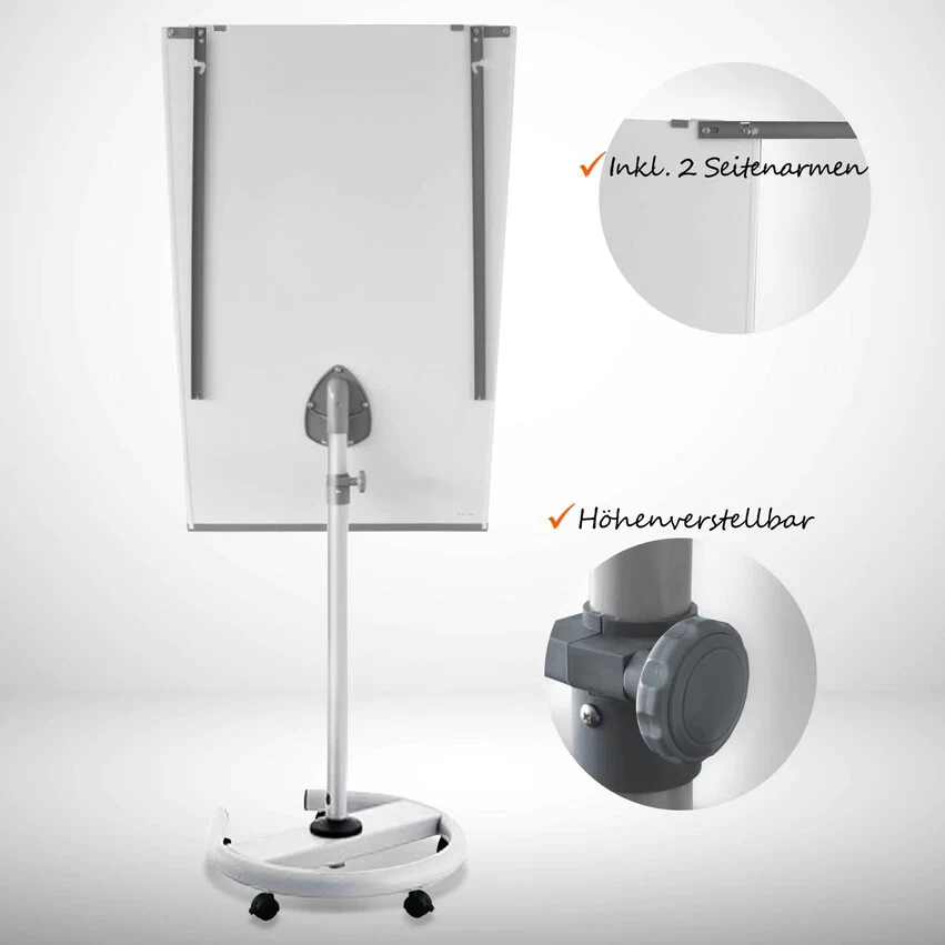 Mobiles Flipchart Shark - Beschreibbar, magnethaftend & höhenverstellbar - Bild 3 von 4