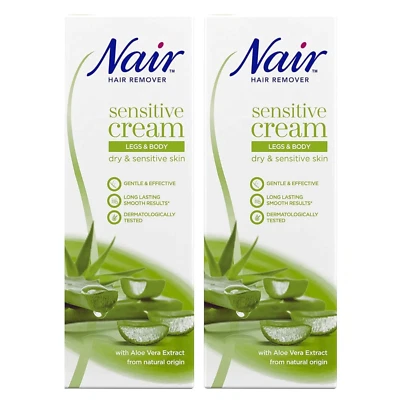 Nair Hair Remover Aloe Vera Sensitive Cream 2 x 100ml
