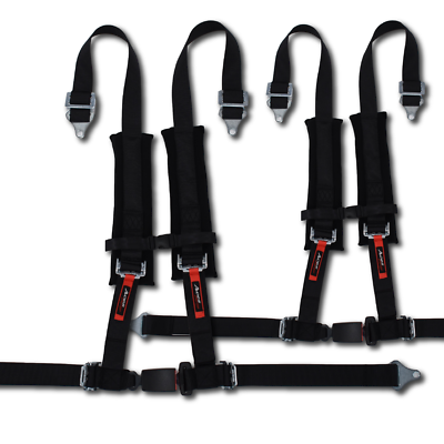 #ad #ad Pair Polaris RZR 170 4 Point Harnesses Easy Auto Style Buckle amp; E4 Certified $119.99