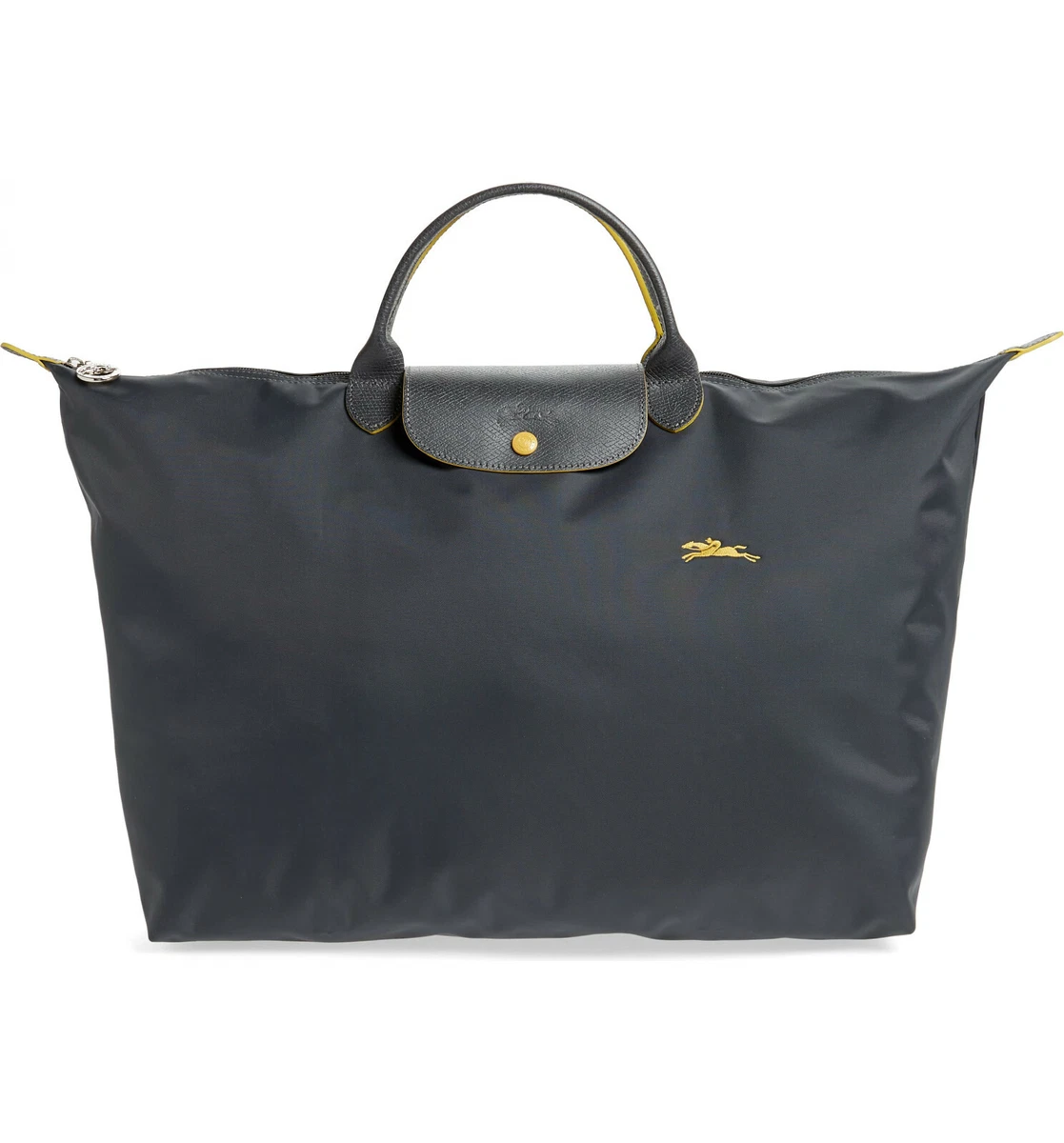 NWT LONGCHAMP Le Pliage Club Type L Large Travel Weekender Tote GUNMETAL  Gray 671194394703 | eBay