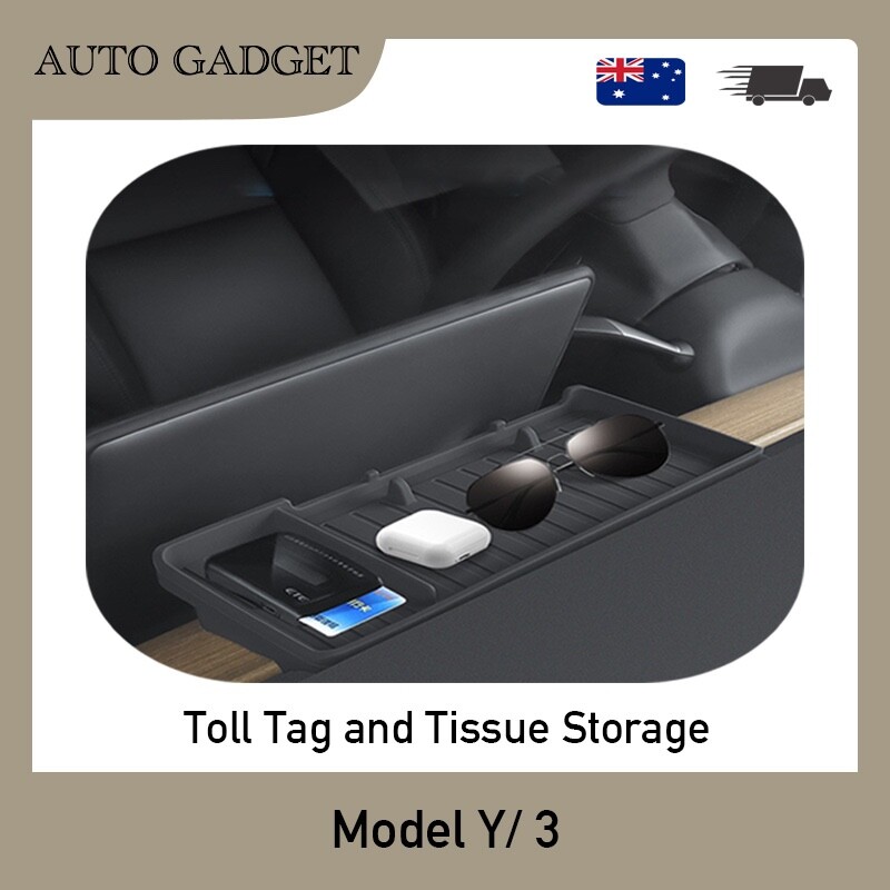 Tesla Model 3/Y Center Console Organizer Tray Dashboard Hidden Non-Slip Storage