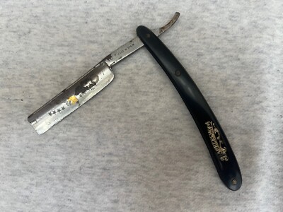 Straight Razor vintage, Made in Spain, E Pluribus Unum engraved, 5.25in long