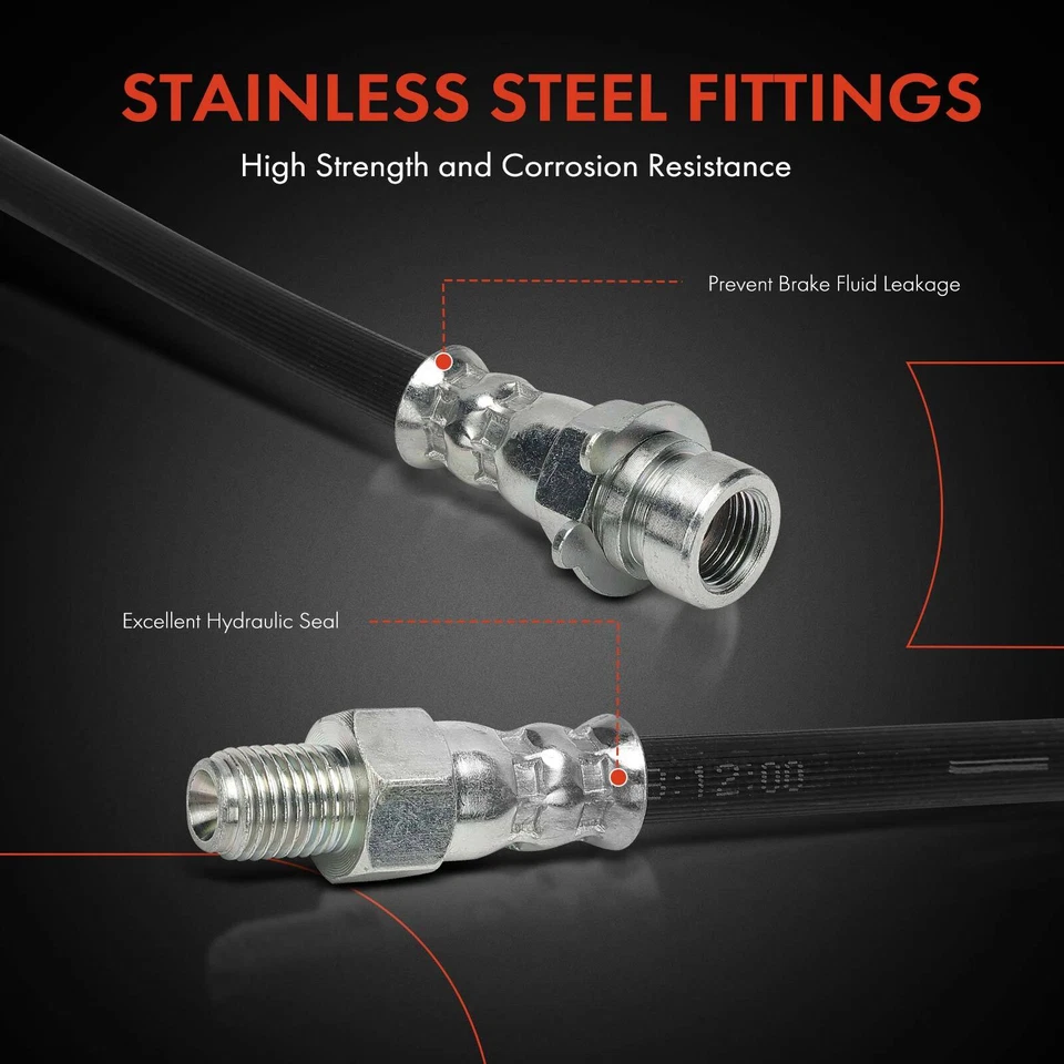 2x Manguera hidráulica de freno delantera y trasera para camioneta Chevy 1942-1959 GMC FM350 S370 Foto 4 de 4