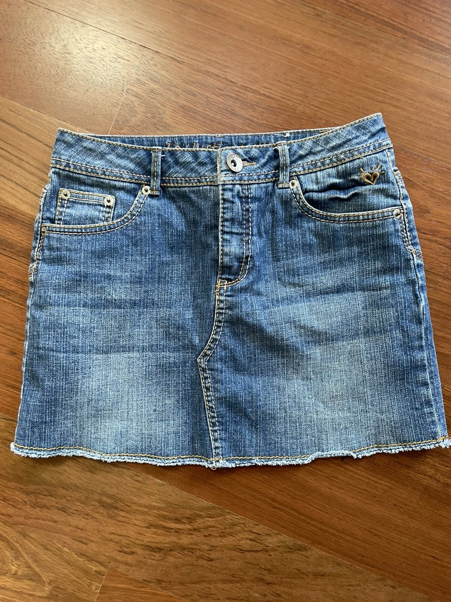 Justice blue jean clearance skirt