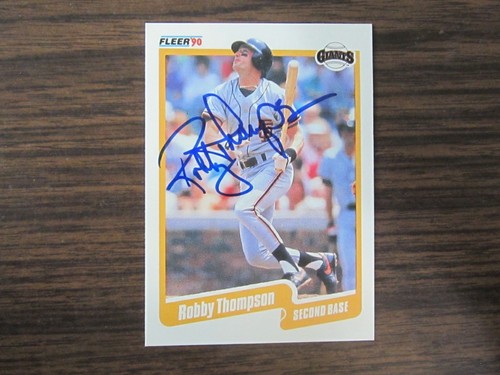 1990 Fleer Baseball #73 Robby Thompson Autograph / Signed Card (C3) Giants