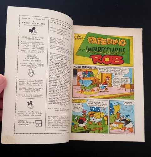 TOPOLINO LIBRETTO 500 del 1965 con bollino e FARFALLA NERA - OTTIMO. Leggi descr - Foto 8 di 9