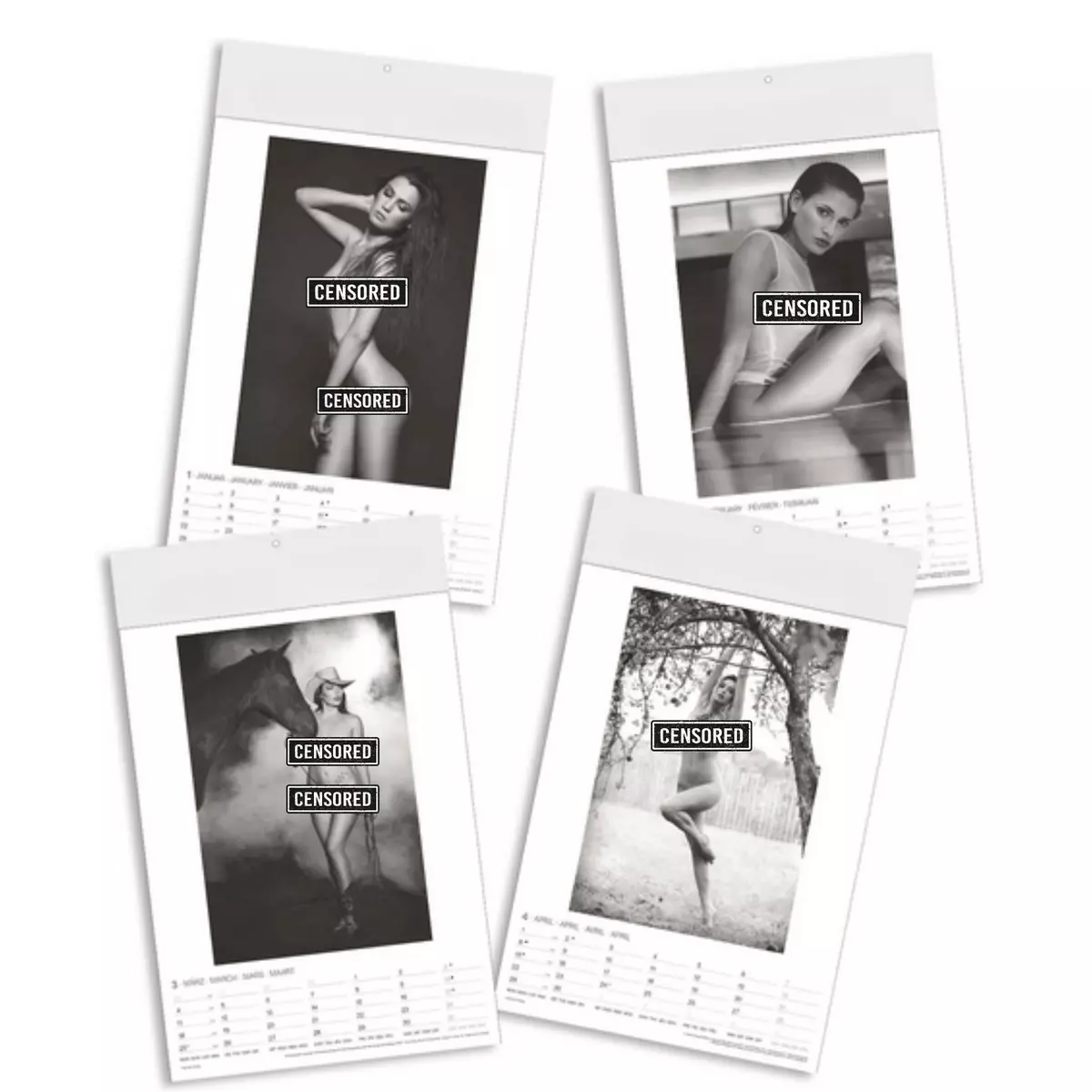 Granit Kalender 2024 Frauen Erotik Sexy Girls Erotikkalender 34,5 x 49,5 cm