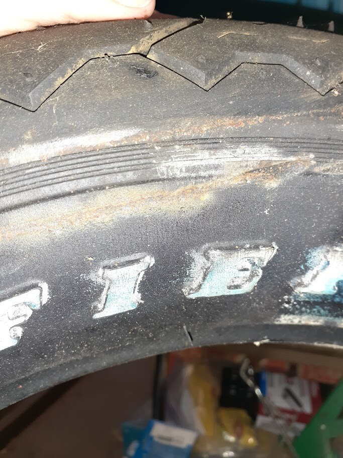 Vintage Dunlop 130/90 V16 K391s Raise White Letter Qualifier Rear Tire