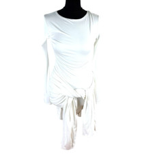 Pretty Little Thing White Mini Dress Wrap Detail Women’s UK Size 8