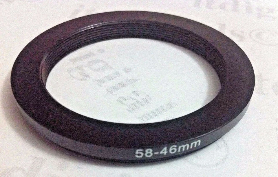 58mm-46mm Metal Adapter Stepping Step Down Ring 58 mm Lens 46 mm U&S 58-46mm - Image 3 of 3