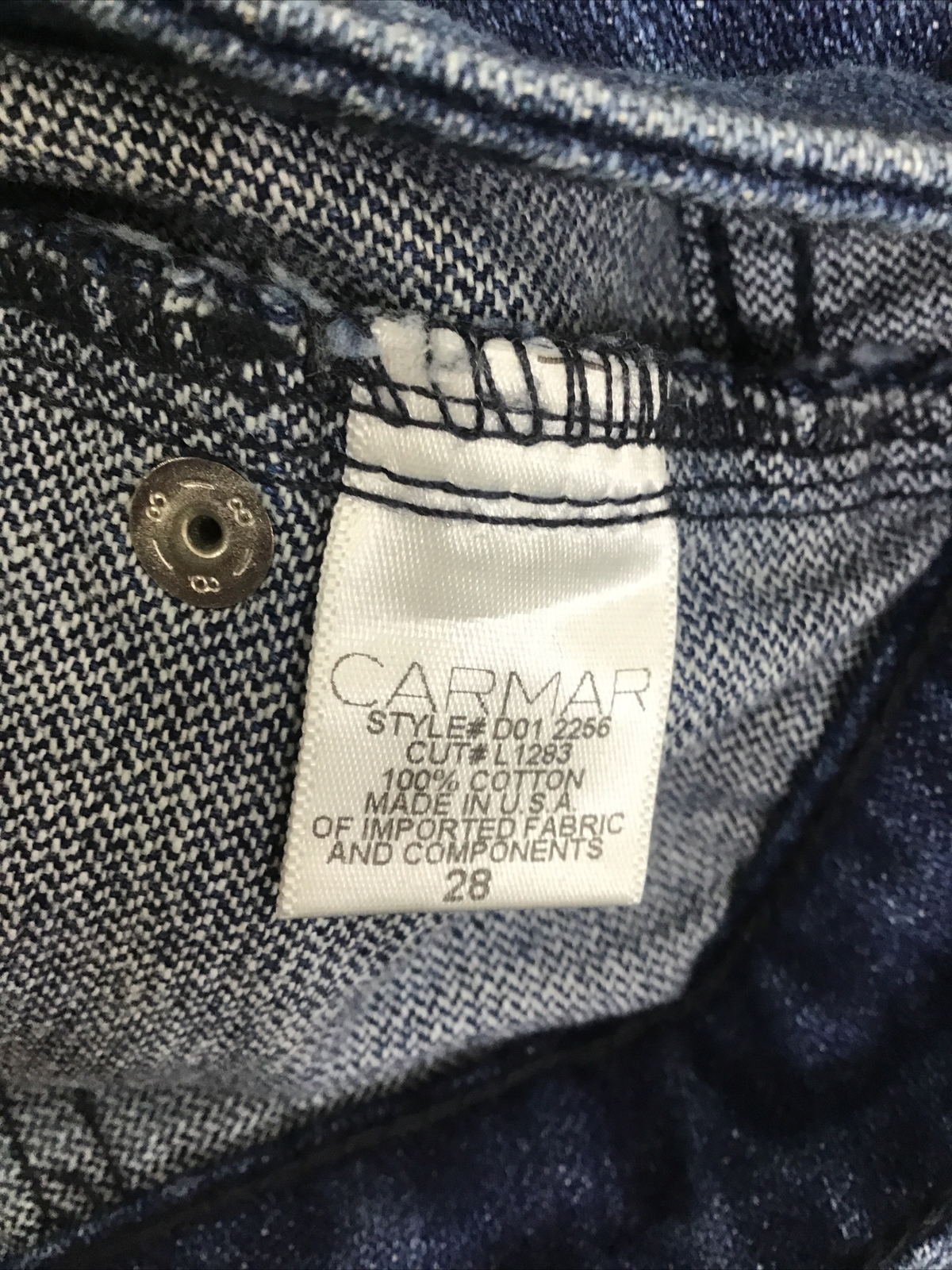 Carmar Extreme  Bell Bottom Blue Patchwork Jeans … - image 7