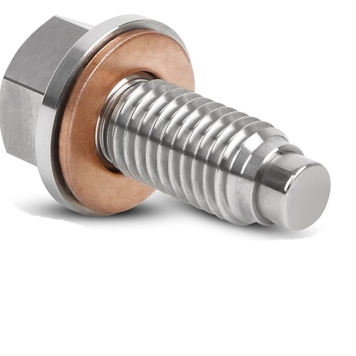 Stainless Steel Engine Neodymium Magnetic Oil Drain Plug with Copper Gasket - Picture 15 of 34