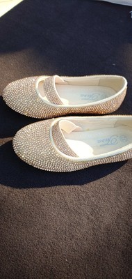 flower girl rose gold shoes