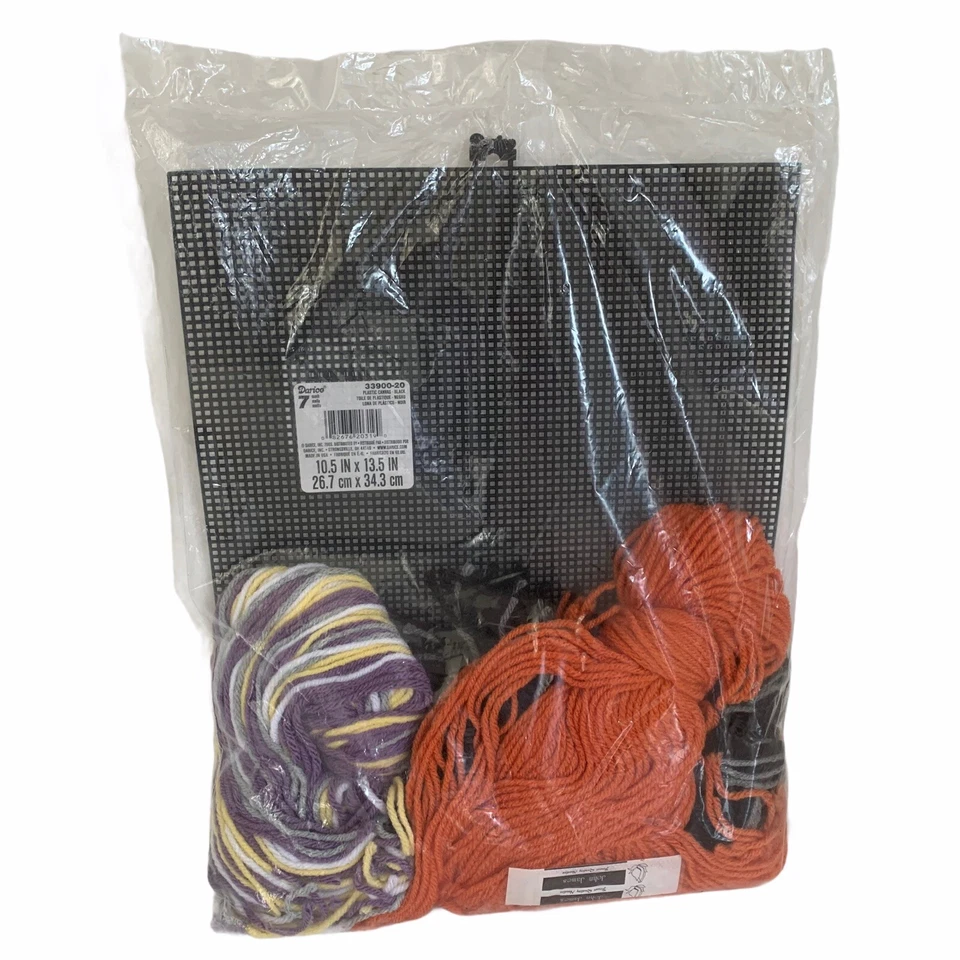 MARY MAXIM Haunted House Tissue Box Cover Plastic Canvas Kit 6”x8”x6” New Sealed - Image 2 of 4