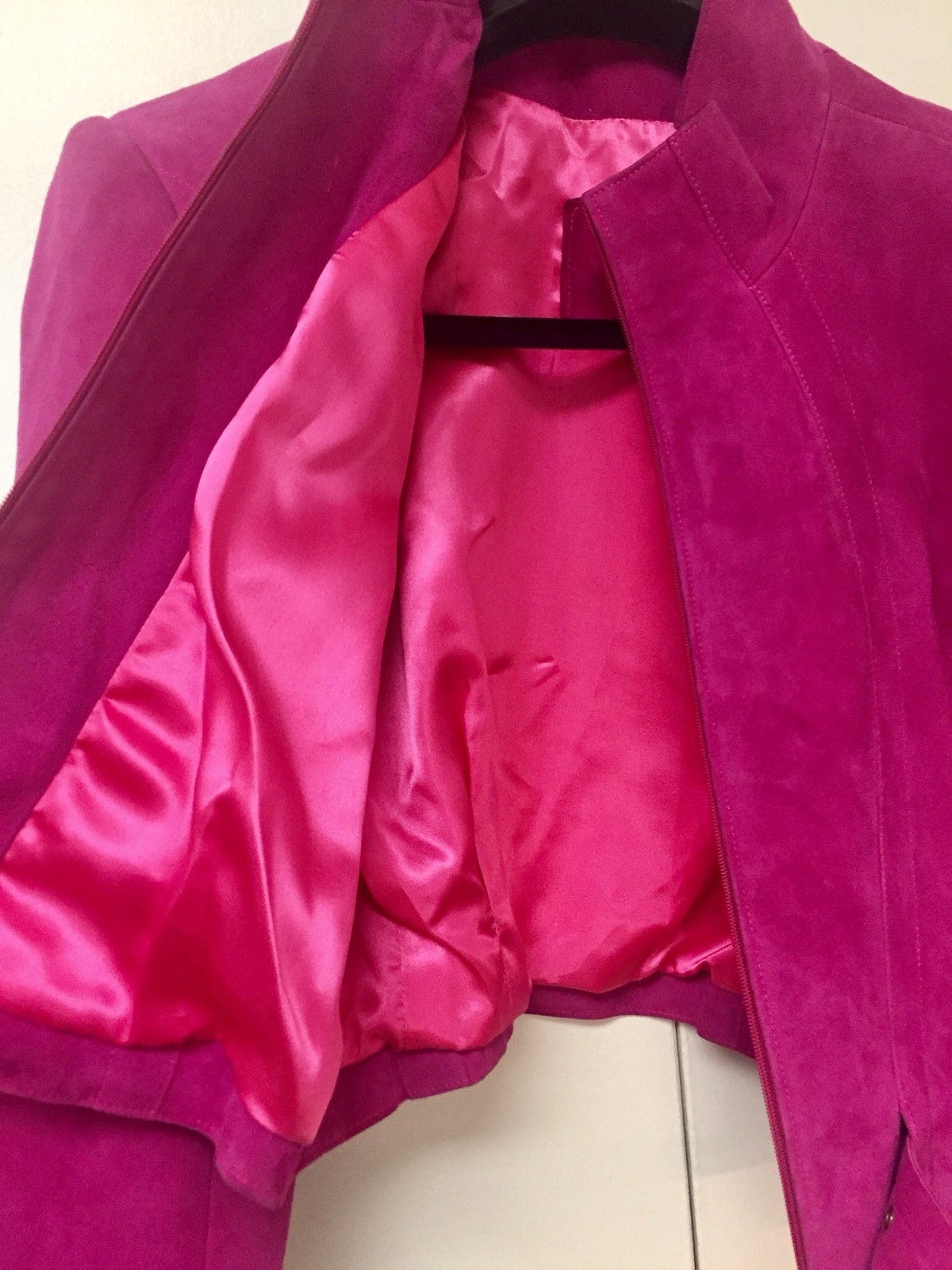 Jean Claude Jitrois Pink Suede Jacket with Matching Bag image 4