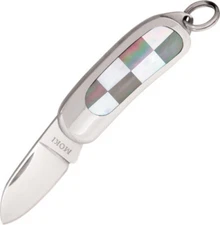 Moki Small Folder Knife MK-105 1 13/16" closed. AUS-6 stainless blade. Polished
