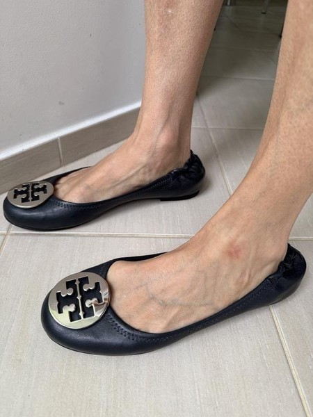 Women Tory Burch Heels Navy Leather 42