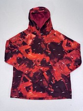 Nike Therma-FIT Hoodie Youth Large Red Black Abstract Camo Swoosh Pullover