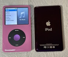 Apple iPod classic 7th Generation 256gb SSD Pinky Purple Back Mega Battery