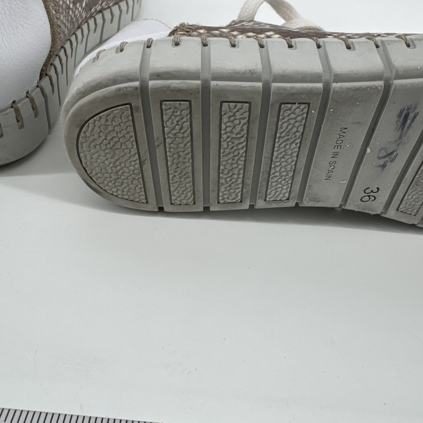 Andre Assous Hand Sewn Sneakers Python Print Leat… - image 6