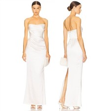 Nookie Emelie Maxi Gown Strapless Satin Formal Gala Party Bridal Wedding Hoco L