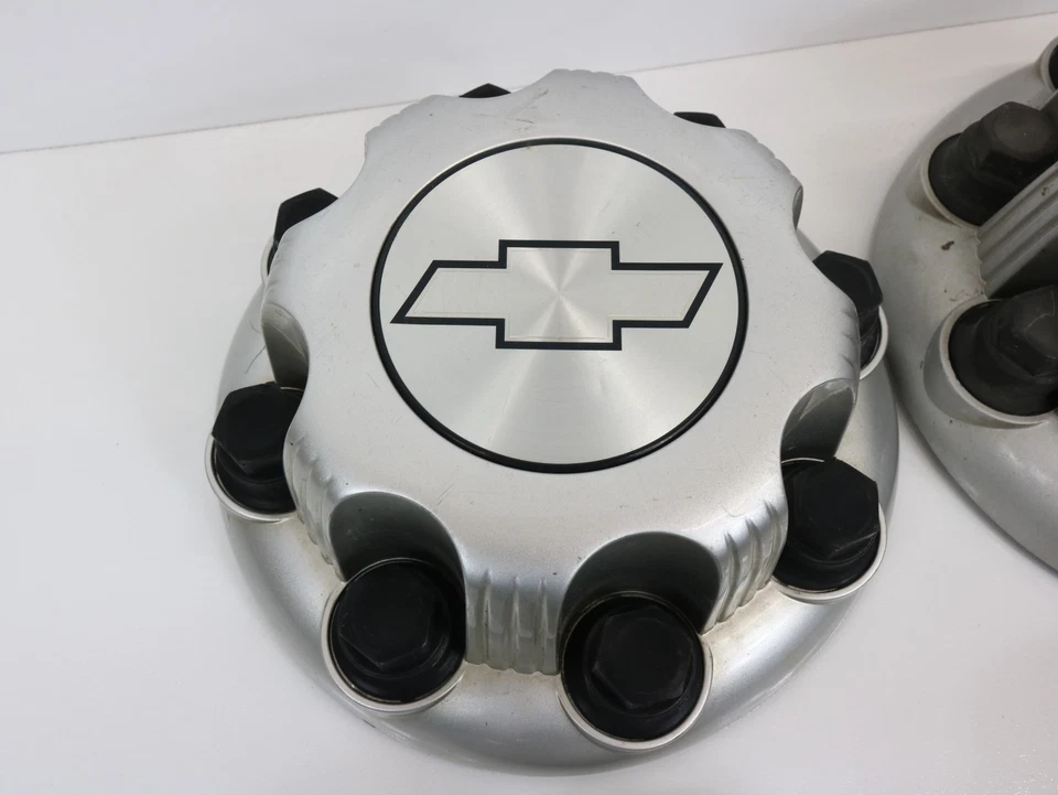 (4) 2001-2010 Chevrolet Silverado 2500 3500 Truck Van 8 Lug OEM Hub Cap 15052378 Foto 4 de 4