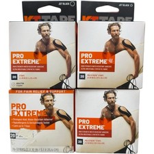 4 Pk KT Tape Pro Extreme 20 Strip 10" Precut Jet Black New in Box