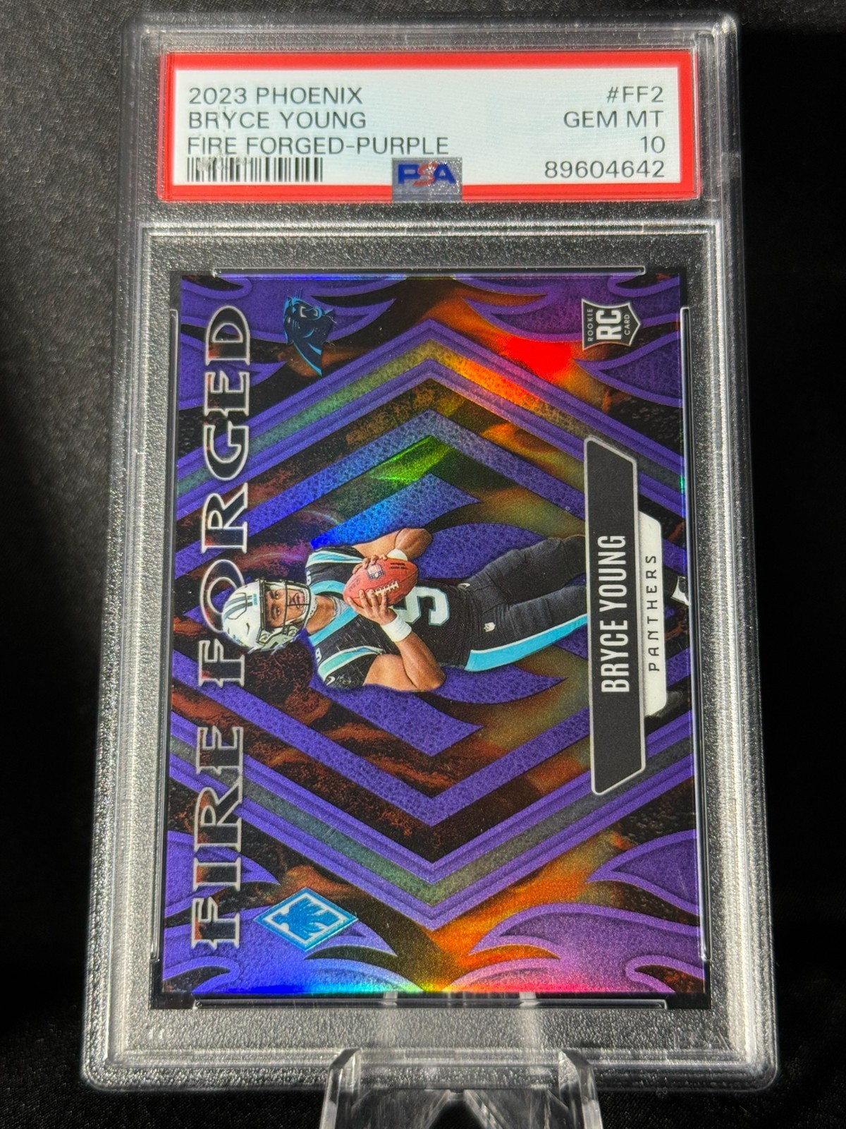 2023 Phoenix Bryce Young RC Fire Forged-Purple /125 PSA 10 Carolina Panthers