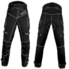 Motorcycle Pants for Men Dual Sport Motorbike Pant Waterproof, 44W x 34L Black