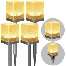 Solar Pathway Lights Outdoor, Waterproof Ground Light Featuring Crystal-Clear...