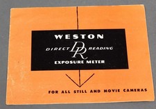 Genuine WESTON DR DIRECT READING EXPOSURE METER OWNERS MANUAL INSTRUCTION BOOK
