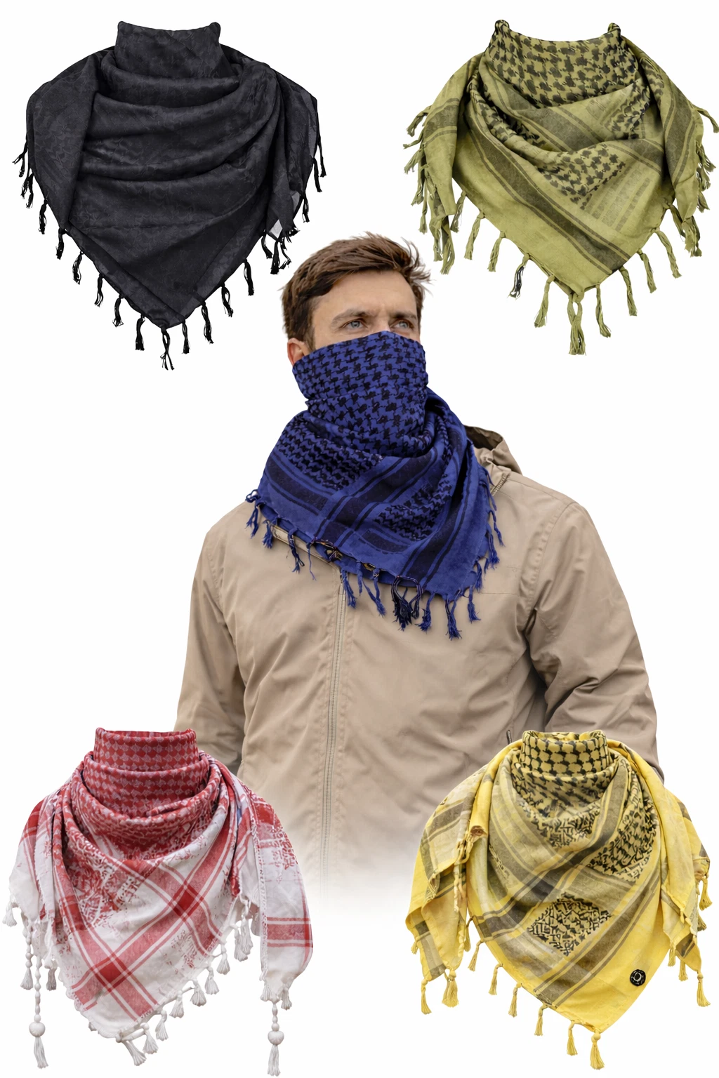 Military Army Shemagh Tactical Scarf – 100% Cotton Unisex Arab Desert Keffiyeh
Opens in a new window