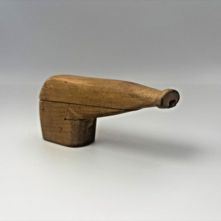 Wooden pipe toy and another vintage toy