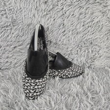 Skechers 158345 Cleo 2.0 Womens 9 Black Leapoard Print Slip On Ballet Flats