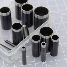 Leather Hole Punch Tool 15pcs Round Punch Dies 1 to 15mm High Carbon Steel