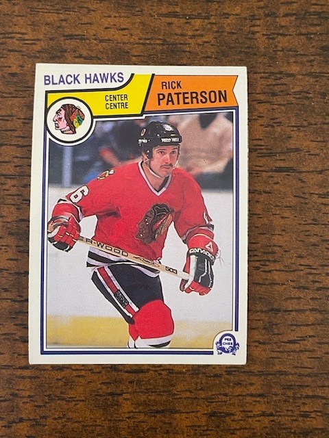 1983-84 O-Pee-Chee hockey OPC #109 Rick Paterson RC - Chicago Blackhawks NRMT